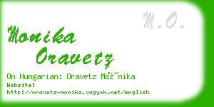 monika oravetz business card